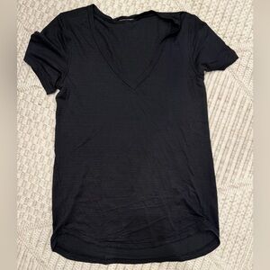 lululemon athletica Black V-Neck Top